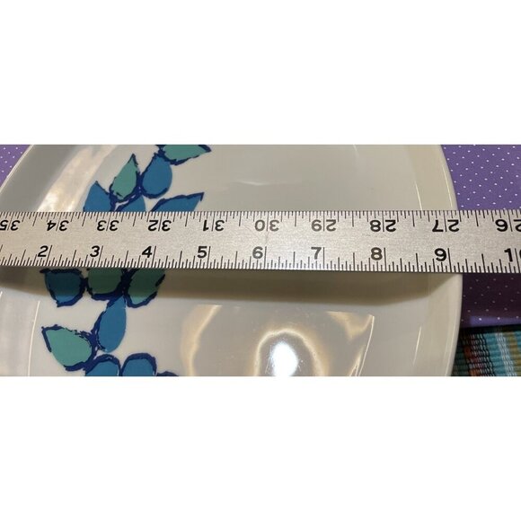 Paul McCobb San Remo Contempri  Platter Plate Blue Leaves Japan MCM Vintage - Picture 5 of 5